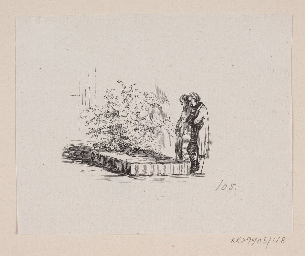 Kuvitus "Naapuriperheille" H.C. Andersen, "Satuja ja tarinoita", osa 2 tekijältä H.P. Hansen