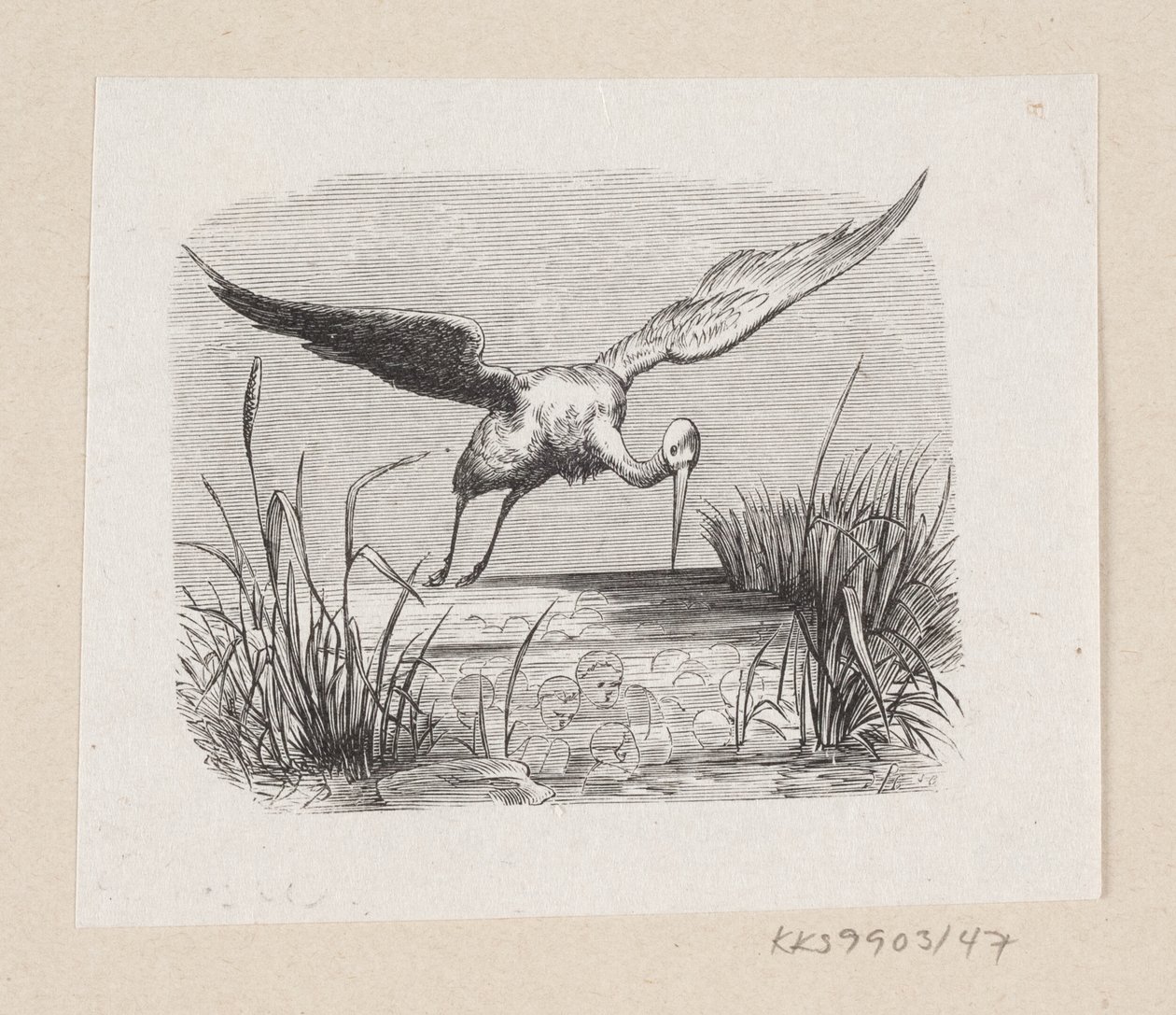 Kuvitus elokuvalle "The Storks" H.C. Andersen, "Satuja ja tarinoita", osa 1 tekijältä H.P. Hansen