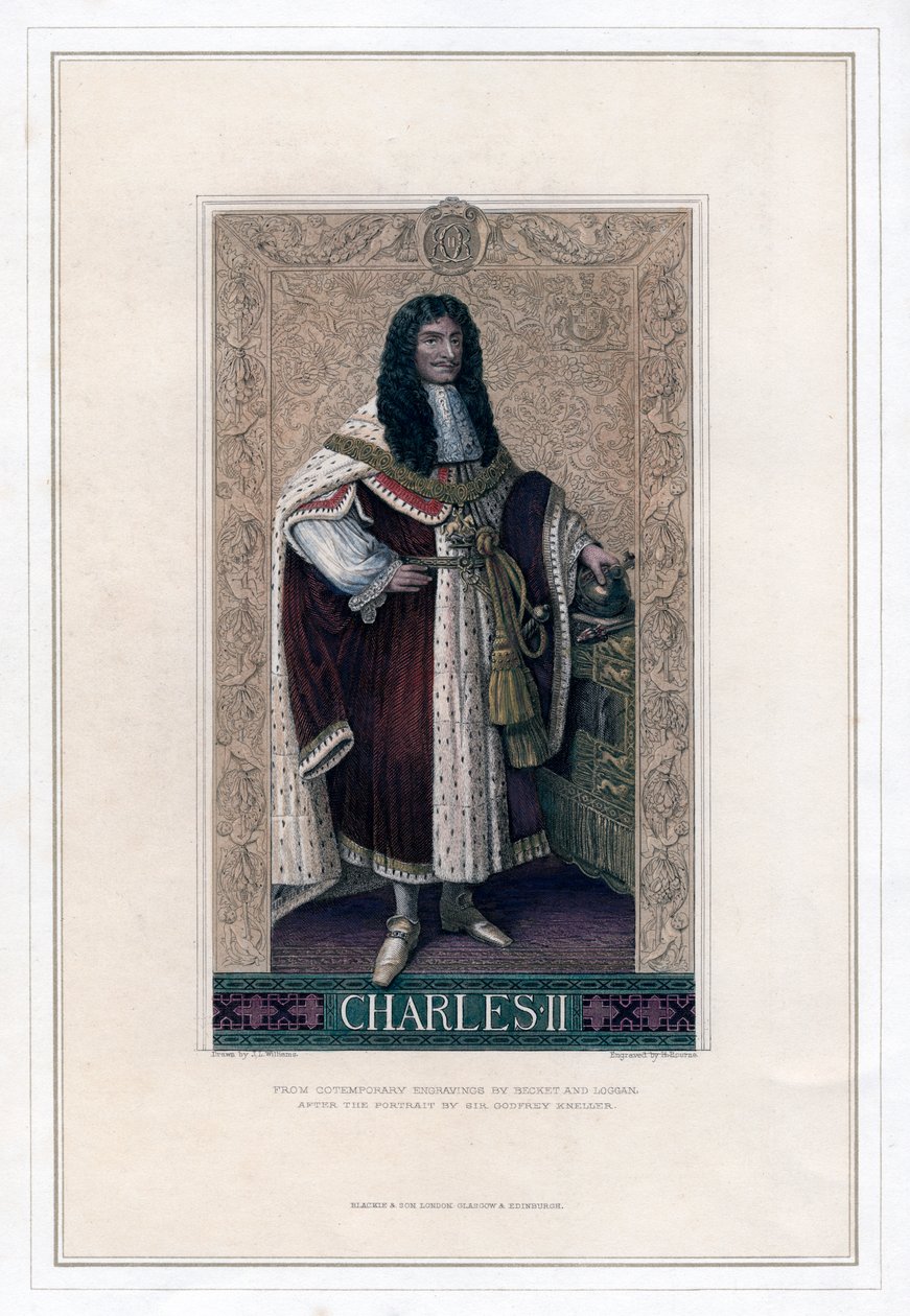 Charles II, Englannin ja Skotlannin kuningas tekijältä H. Bourne