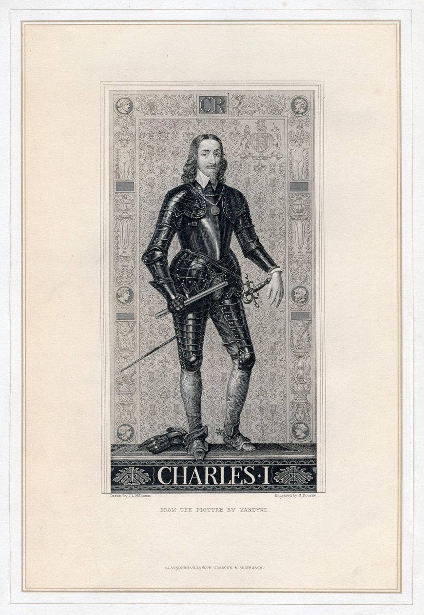 Charles I Englannista, 1800-luku. tekijältä H. Bourne