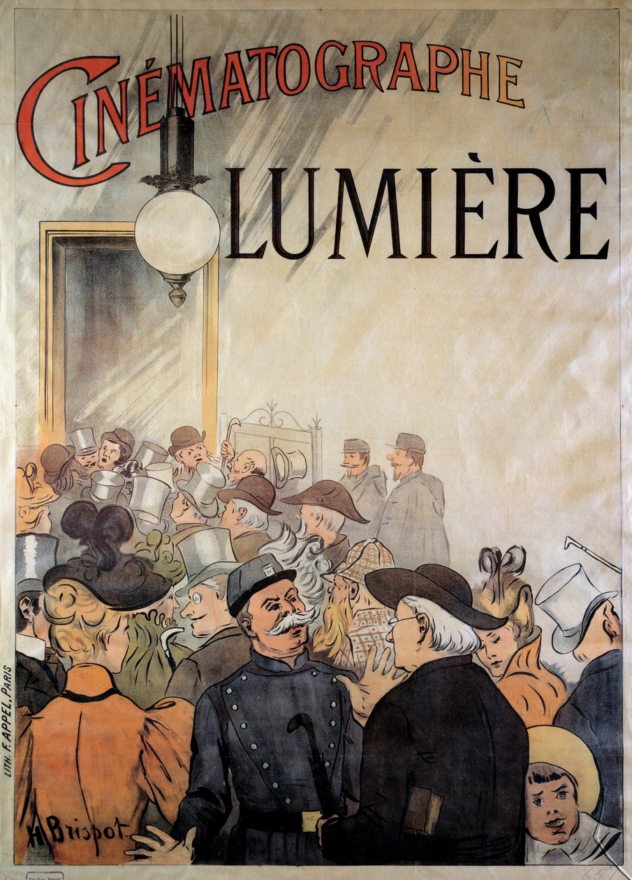 Juliste Lumieren veljesten kuvaajalle suuressa kahvilassa joulukuussa 1895 (kuva) tekijältä H. Brispot