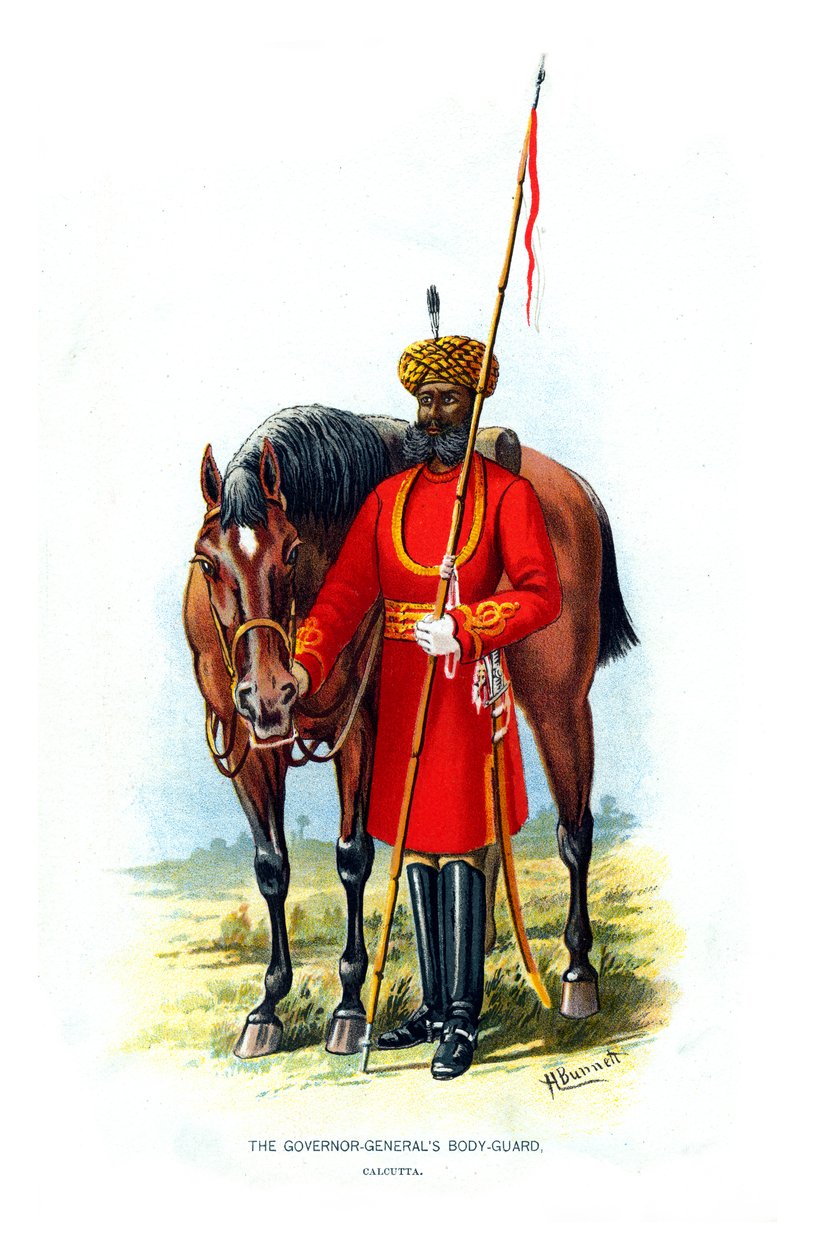 Kenraalikuvernöörin ruumiskaarti, n. 1890. tekijältä H. Bunnett
