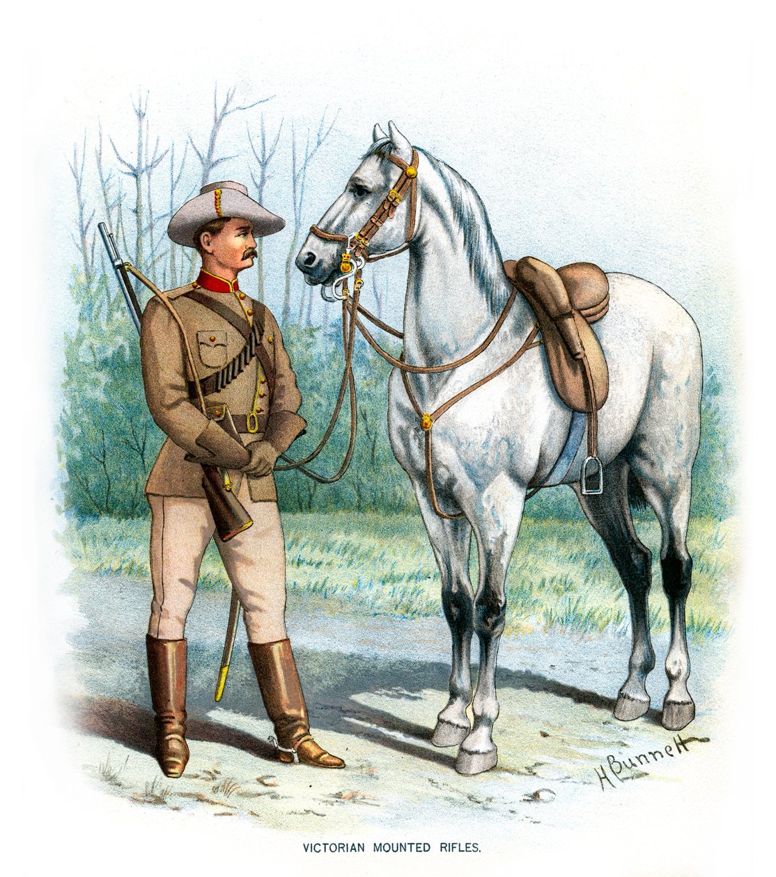 Victorian Mounted Rifles, c1890. tekijältä H. Bunnett