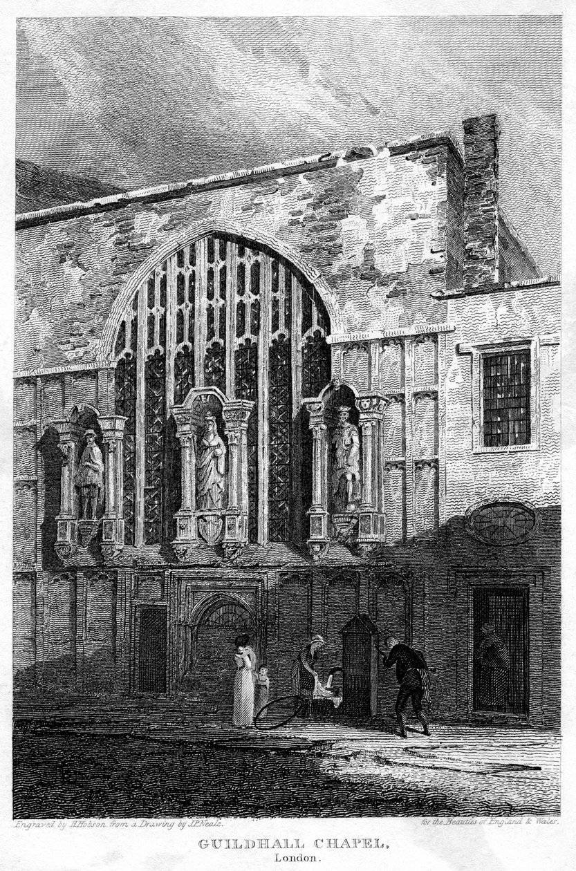 Guildhall Chapel, Lontoon kaupunki, 1815. tekijältä H. Hobson