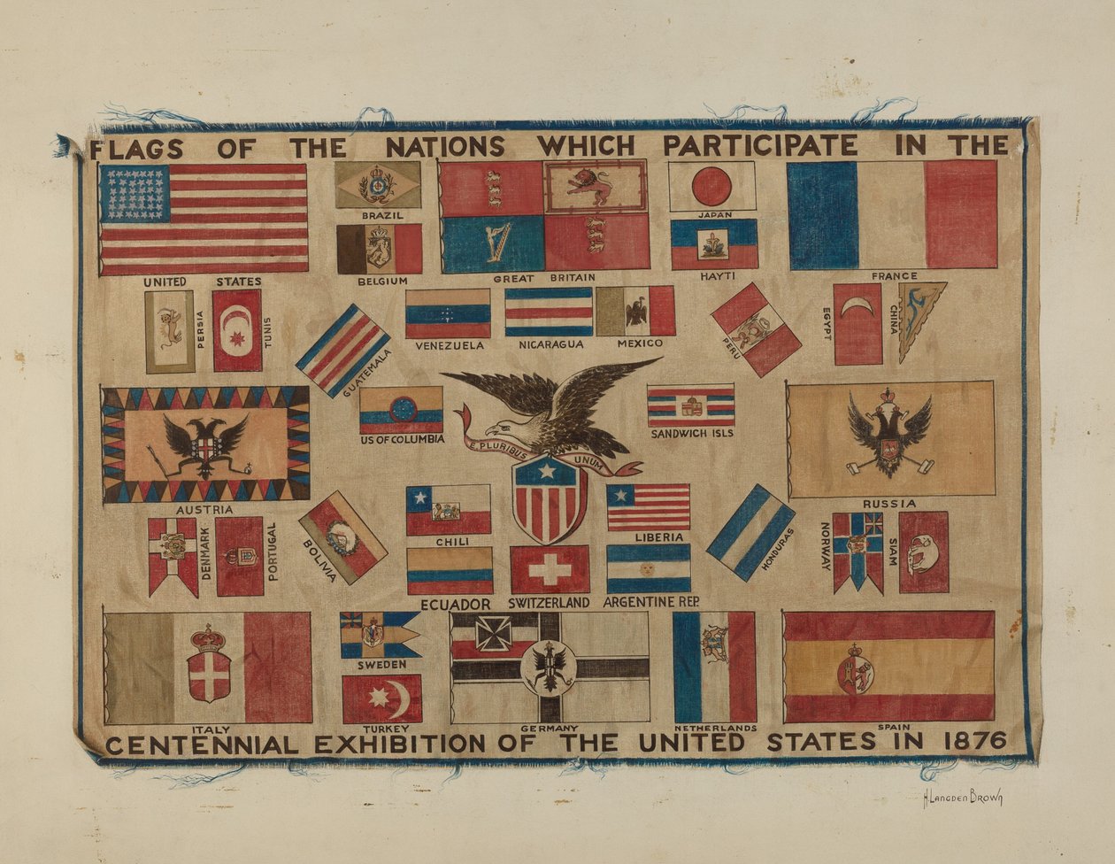 Centennial Textile - lippu tekijältä H. Langden Brown