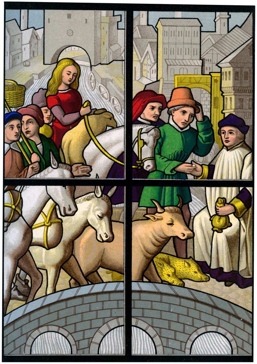 Maksullinen silta, 1400-luku 1849. tekijältä H. Moulin