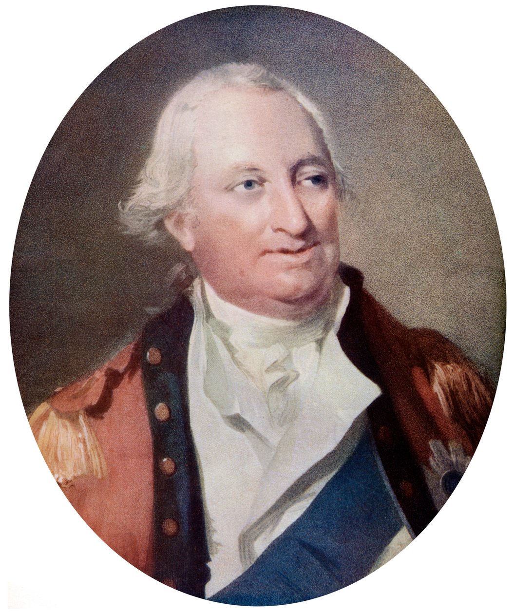 Charles Cornwallis, ensimmäinen markiisi Cornwallis, englantilainen sotilaskomentaja, 1700-luvun loppu, n. 1920. tekijältä H Ogborne