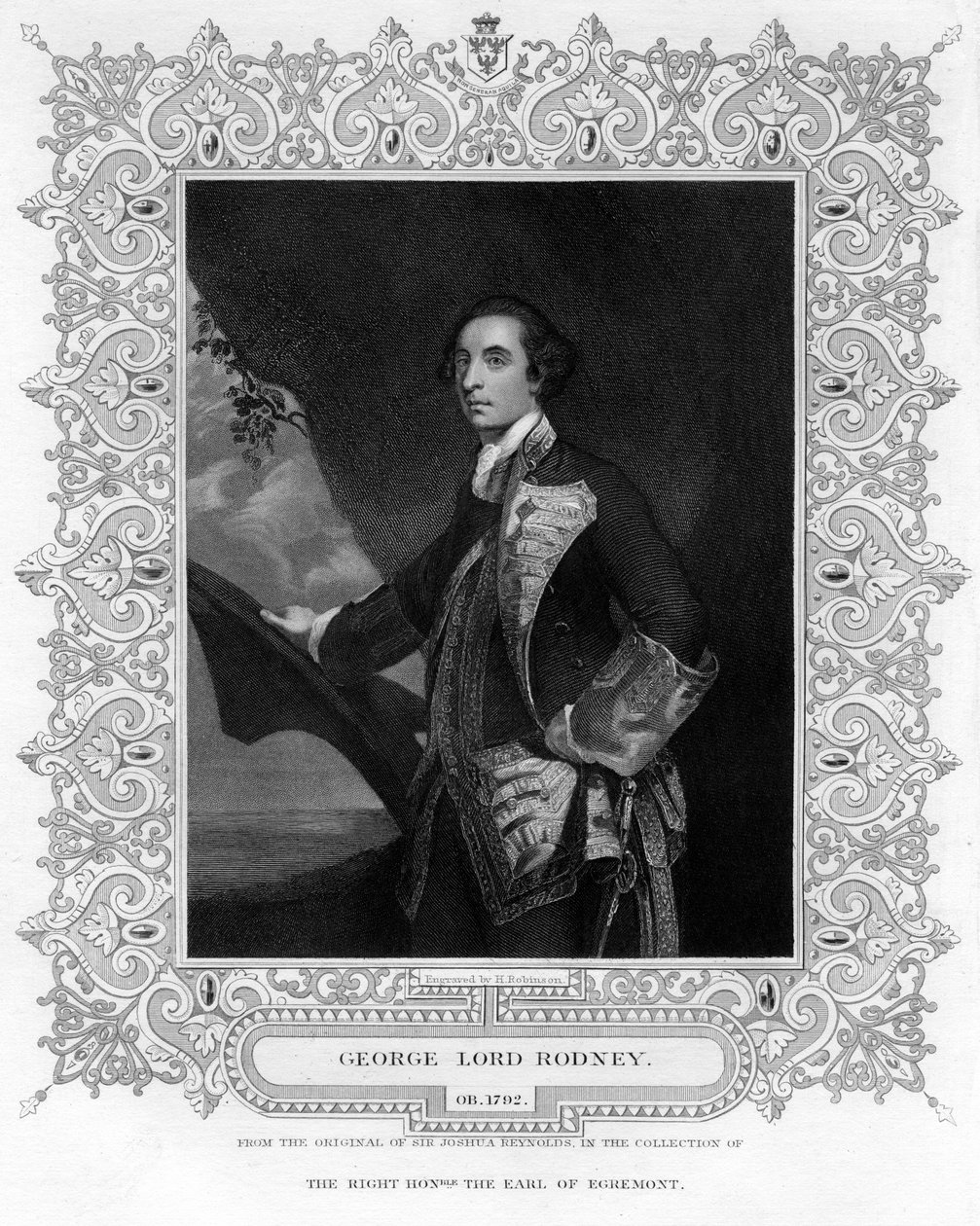 Amiraali George Brydges Rodney 1719-1792, 1. Baron Rodney, 1800-luku. tekijältä H. Robinson