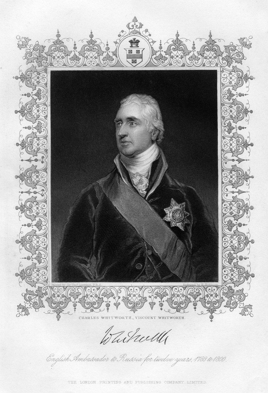 Charles Whitworth, varakreivi Whitworth, 1800-luku tekijältä H. Robinson
