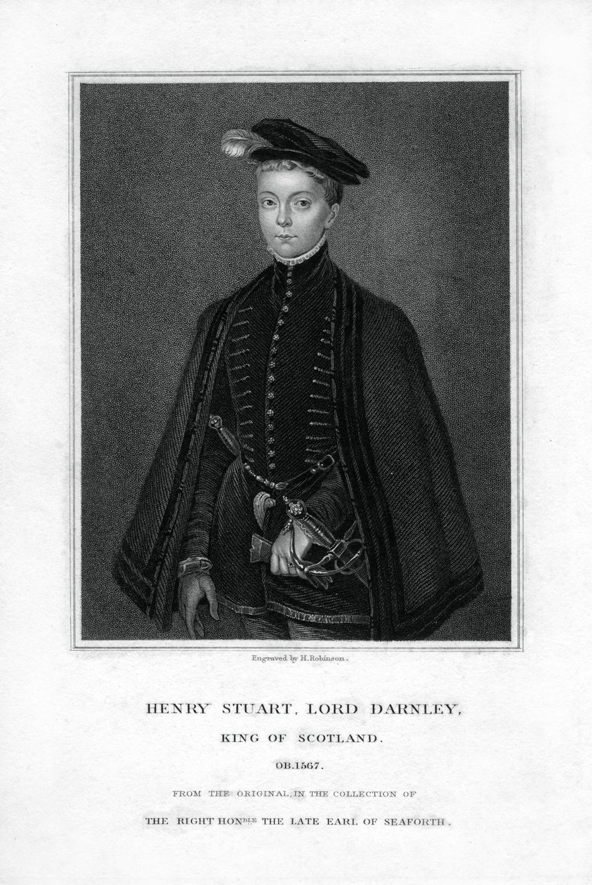 Henry Stuart, Lord Darnley, Skotlannin kuningattaren Maryn toinen aviomies 1800-luvulla. tekijältä H. Robinson
