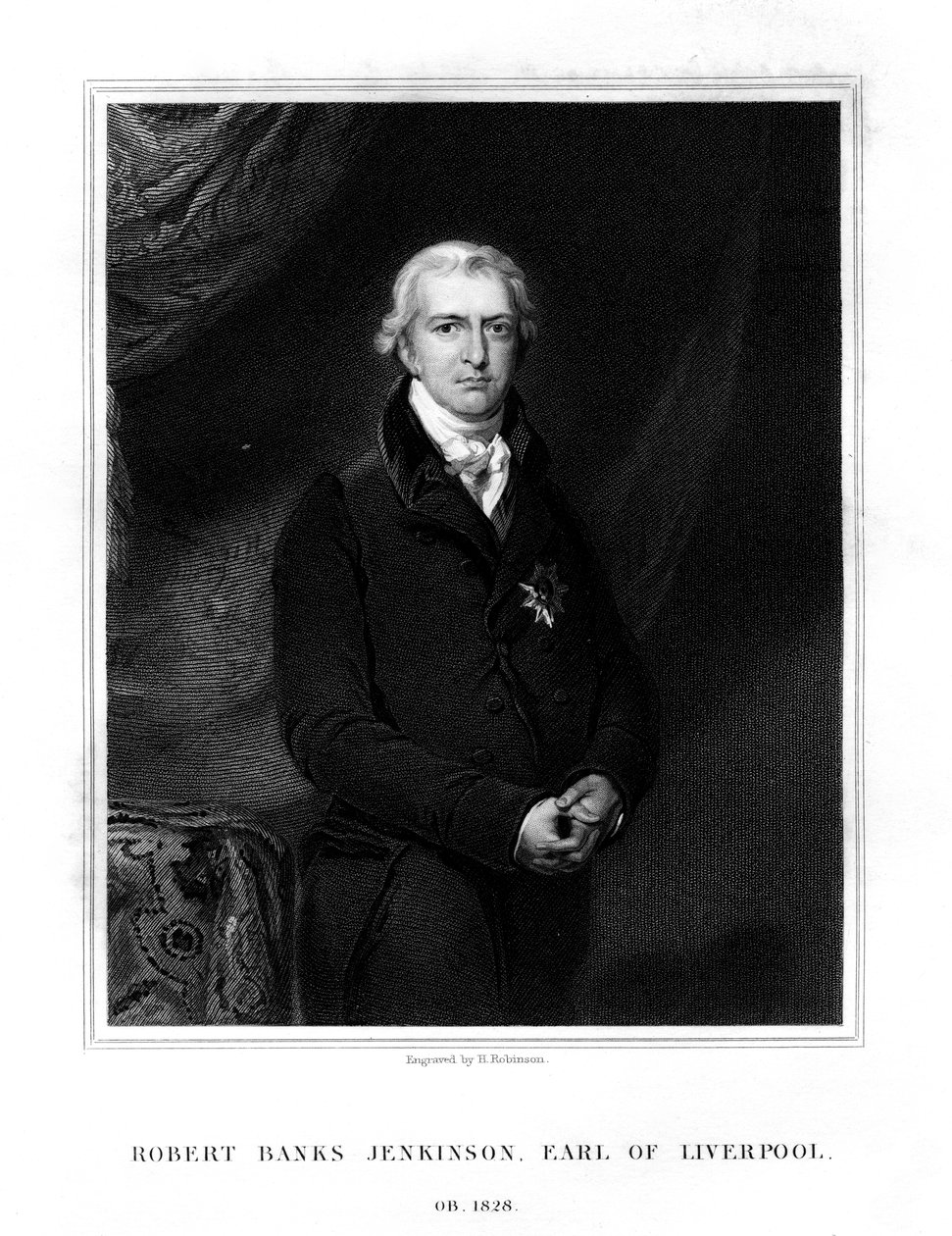 Robert Banks Jenkinson, Liverpoolin toinen jaarli, Yhdistyneen kuningaskunnan pääministeri, 1834. tekijältä H. Robinson