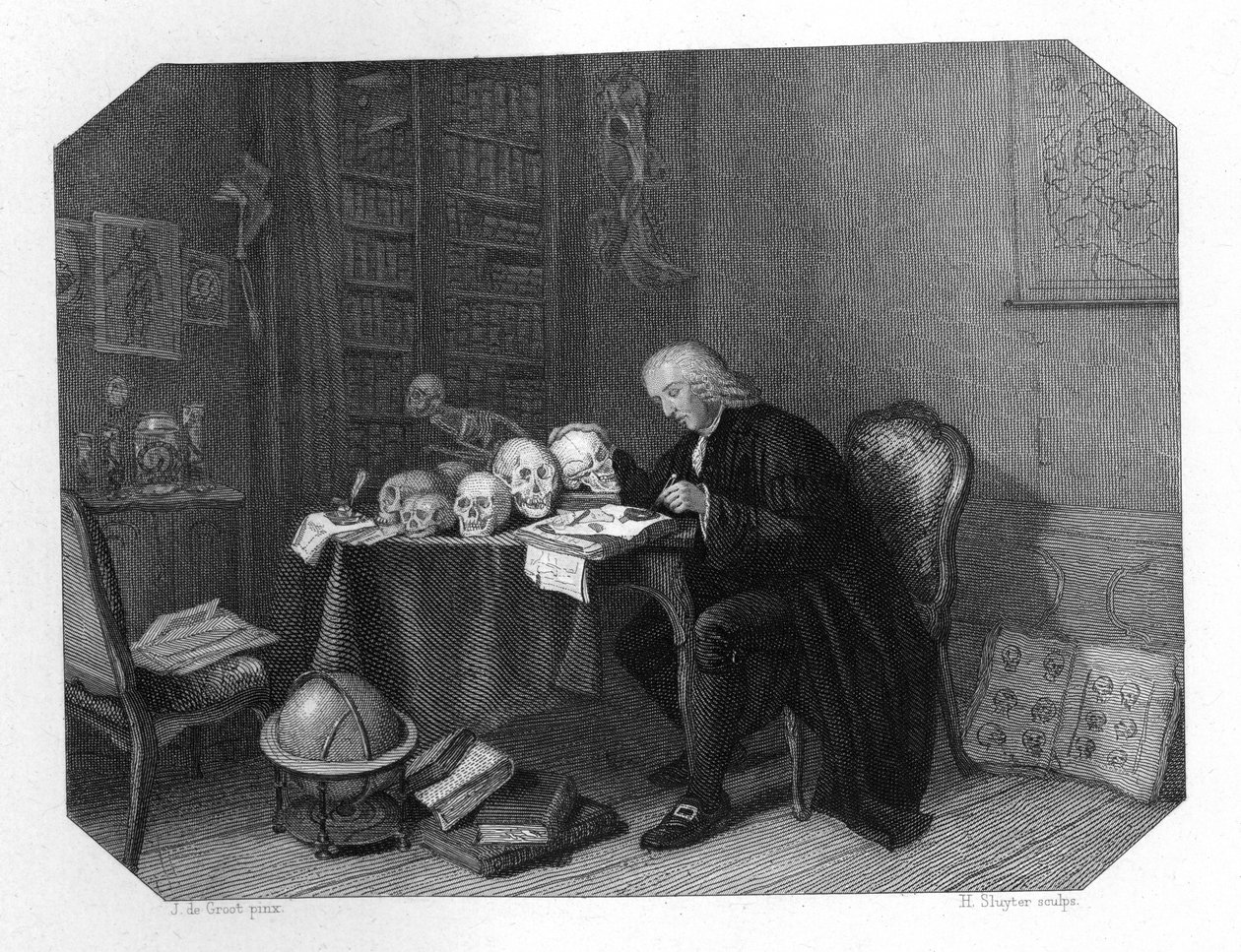 Petrus Camper, hollantilainen anatomi, antropologi ja luonnontieteilijä, v. 1870 tekijältä H. Sluyter