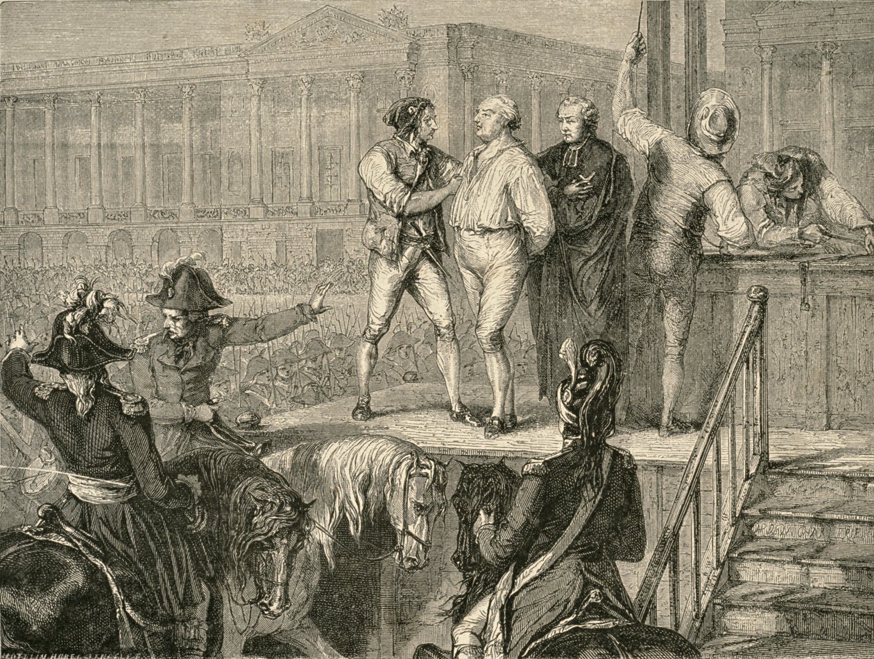 Ludvig XVI:n teloitus 21. tammikuuta 1793 tekijältä H. de la Charlerie