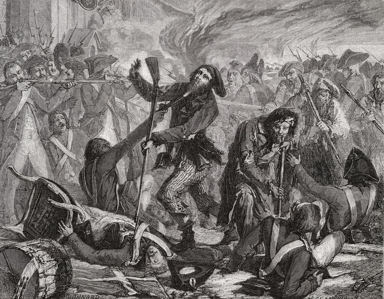Sveitsin kaartin verilöyly 10. elokuuta 1792 tekijältä H. de la Charlerie
