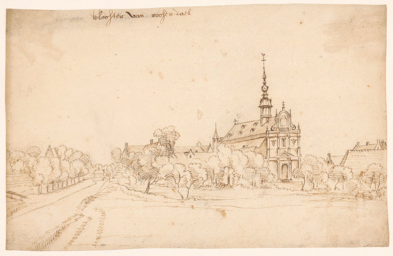 Roosendaelin luostari Walemissa puiden välissä tekijältä H. van Wel (attributed to)