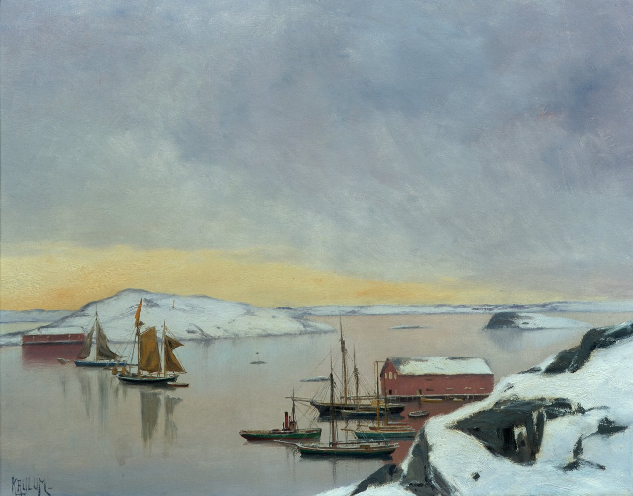 Veneitä satamassa tekijältä Haakon Kaulum