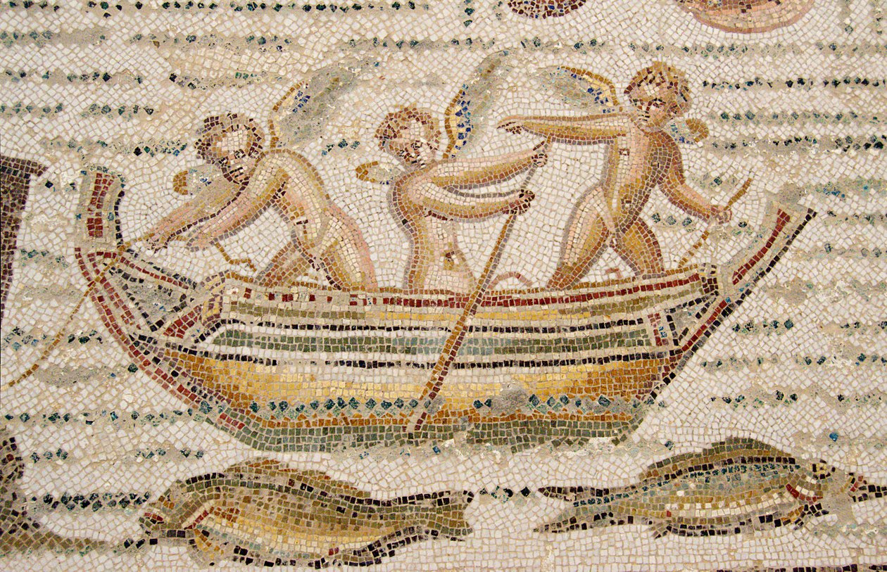 Mosaïque romaine au musée archéologique de Lamta tekijältä Habib M’henni