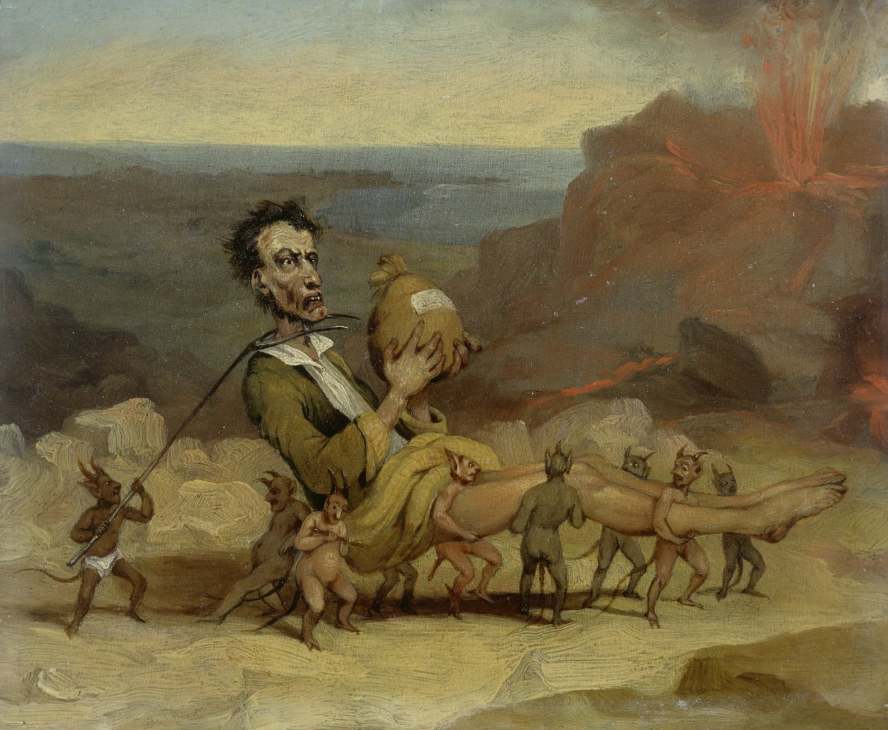 Karikatyyri Edward George Bulwer Lyttonista (1803-73) n. 1840 tekijältä Hablot Knight Browne