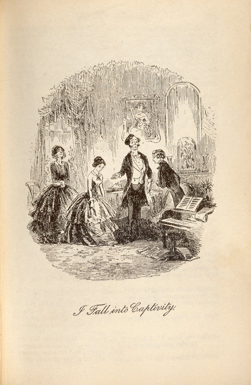 "I Fall into Captivity" Charles Dickensin (1812-70) "David Copperfieldistä" tekijältä Hablot Knight Browne