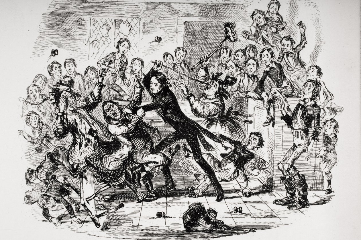 Kuvitus Charles Dickensin Nicholas Nicklebylle tekijältä Hablot Knight (1815 92) Browne