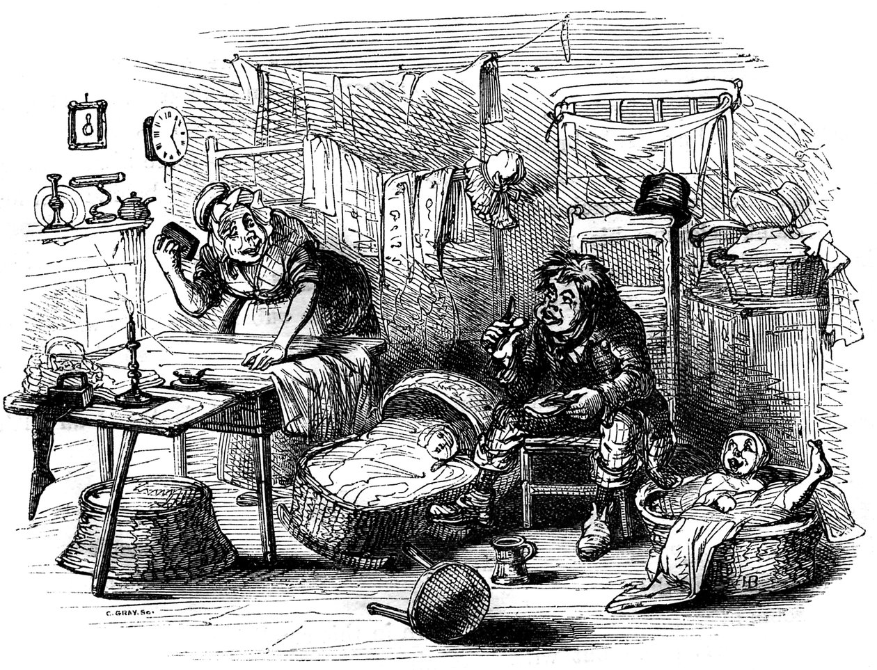 Charles Dickensin "The Old Curiosity Shop" tekijältä Hablot Knight Browne
