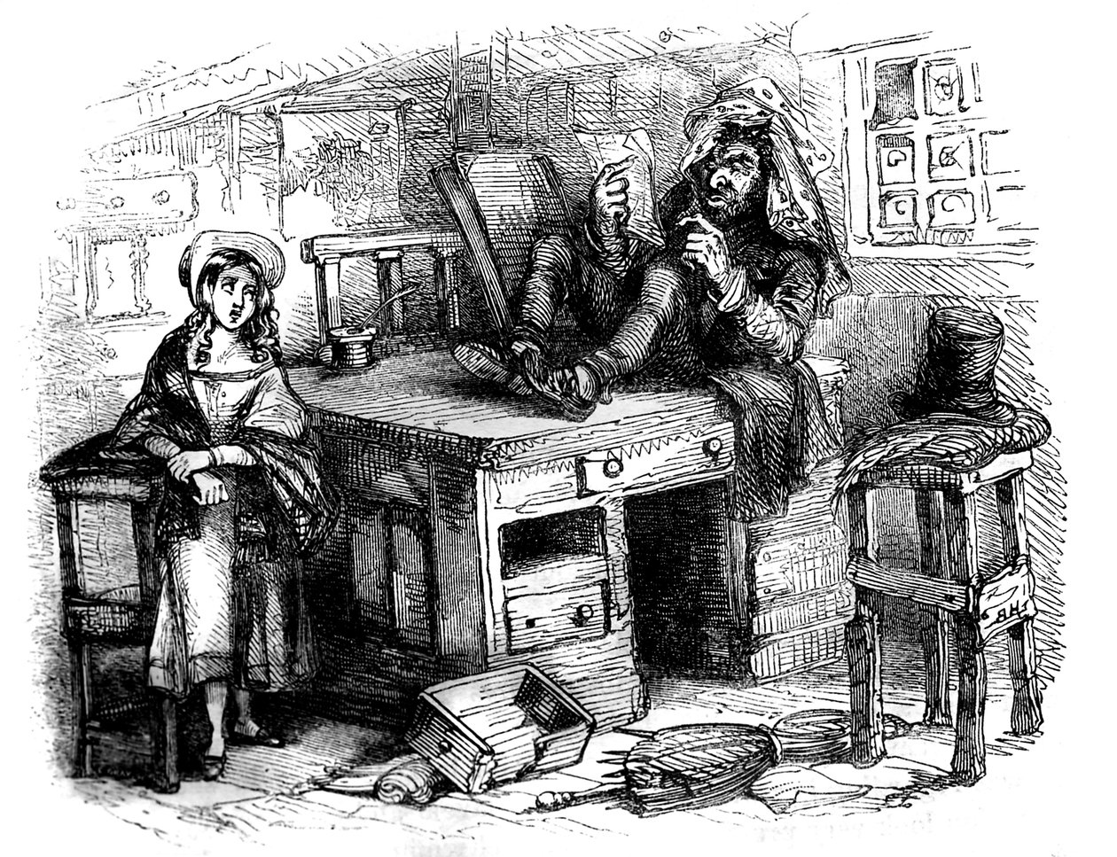 Charles Dickensin "The Old Curiosity Shop" tekijältä Hablot Knight Browne