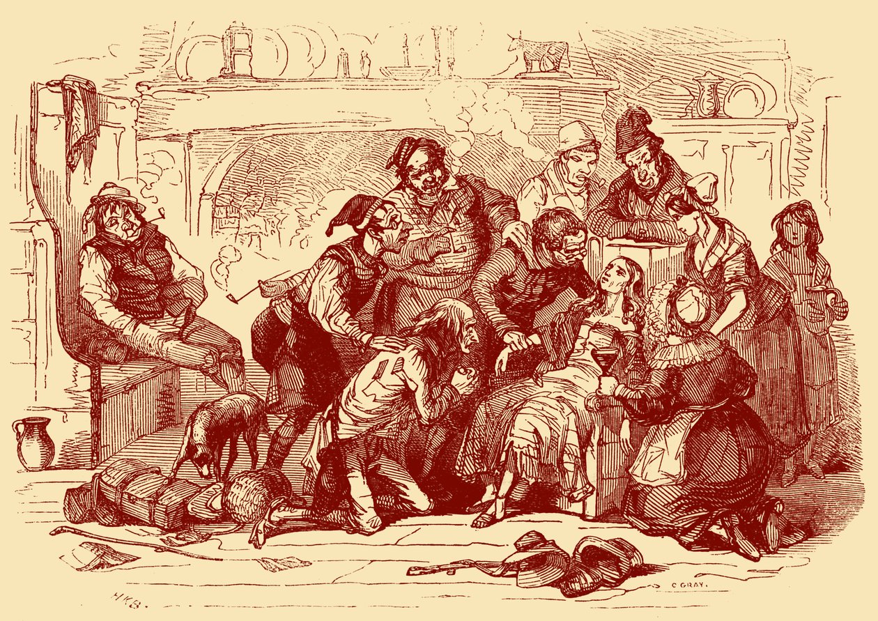 Charles Dickensin "The Old Curiosity Shop" tekijältä Hablot Knight Browne