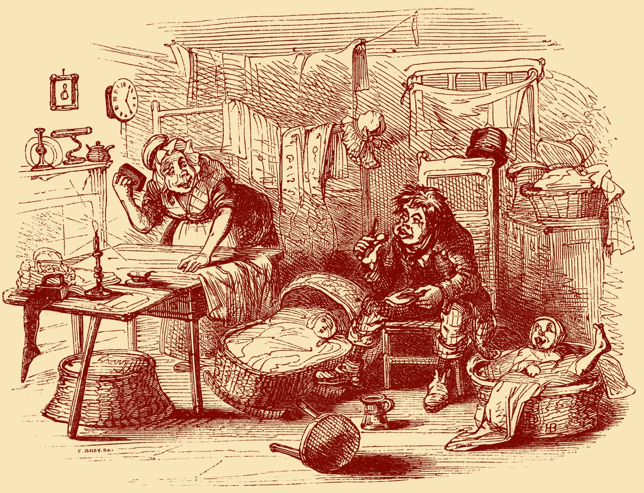 Charles Dickensin "The Old Curiosity Shop" tekijältä Hablot Knight Browne