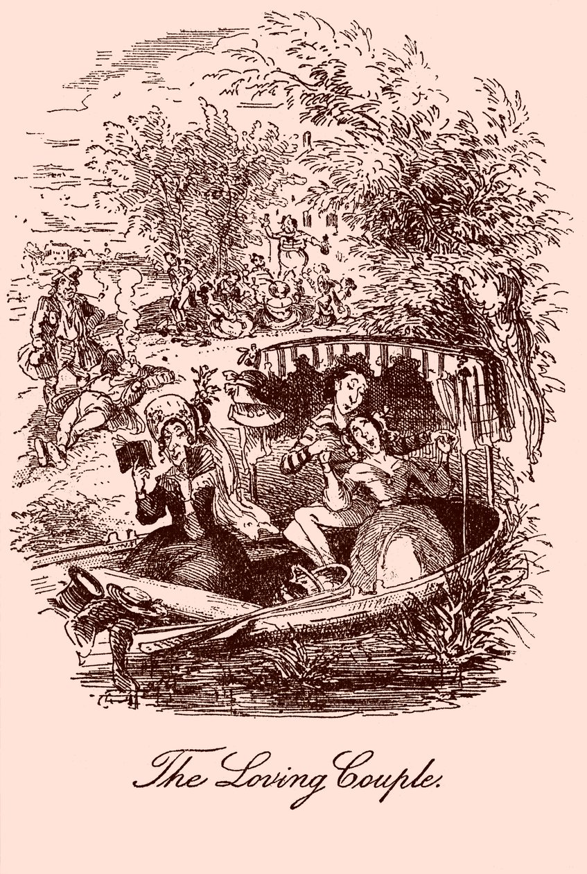 Charles Dickensin "Sketches by Boz". tekijältä Hablot Knight Browne