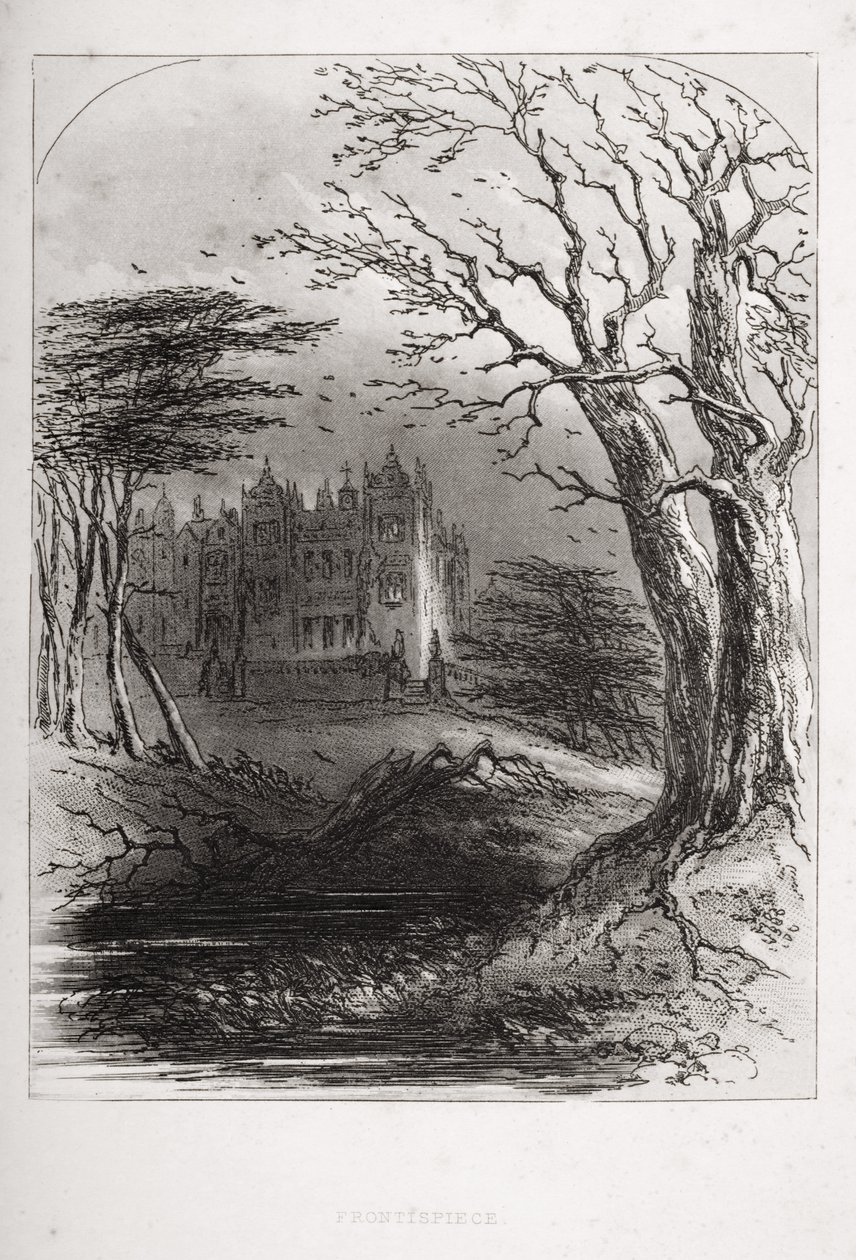 Etukappale Charles Dickensin (1812-70) "Bleak Housesta" julkaistiin 1853 tekijältä Hablot Knight Browne