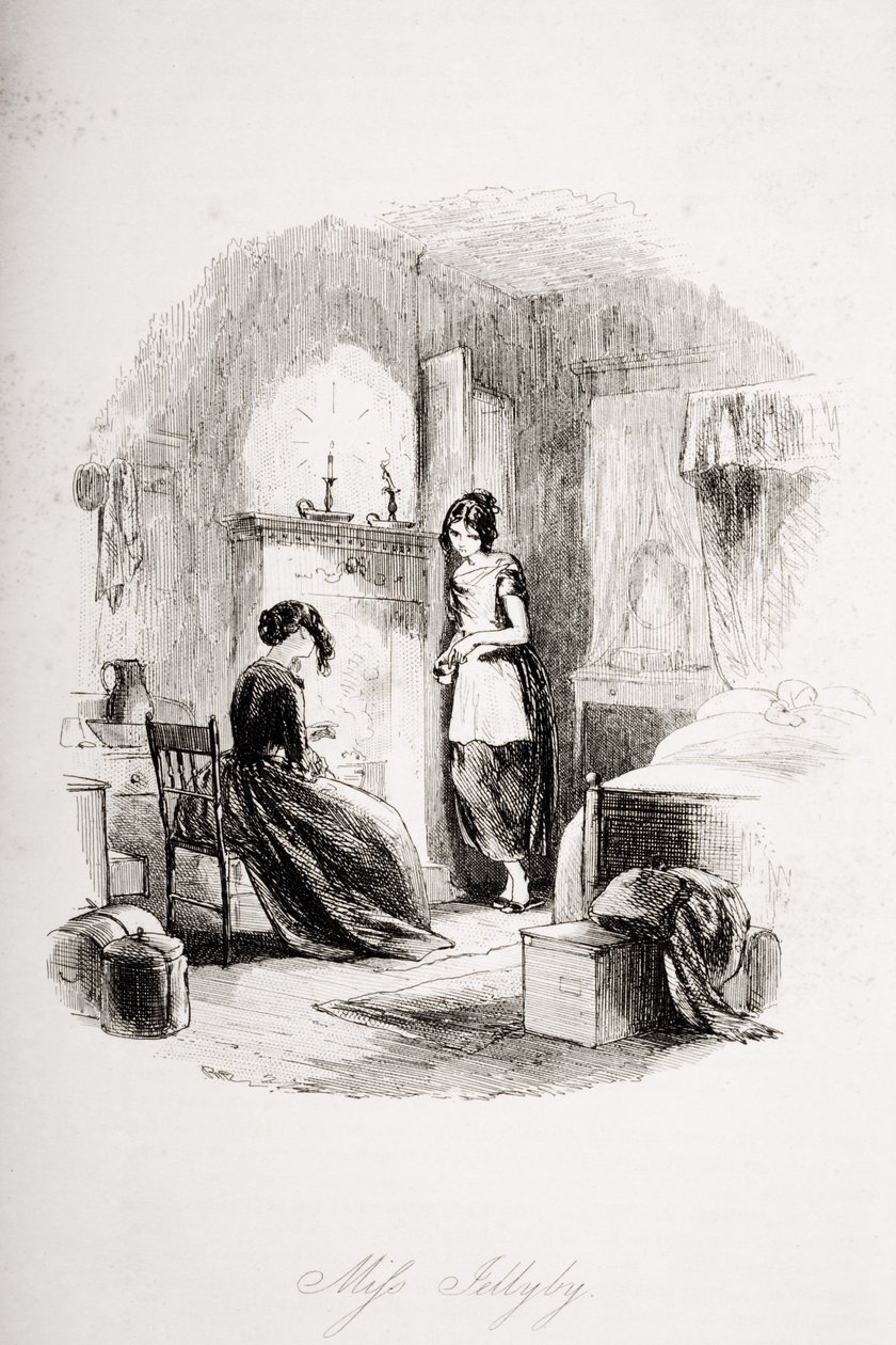 Rouva Jellyby, kuvitus Charles Dickensin (1812-70) 