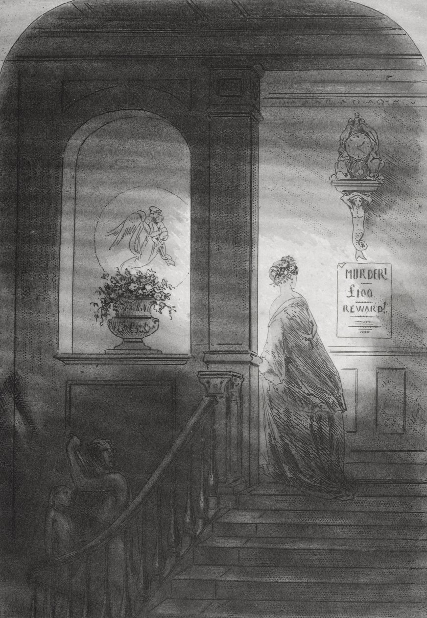 Shadow, kuvitus Charles Dickensin (1812-70) teoksesta "Bleak House", julkaistu 1853 tekijältä Hablot Knight Browne