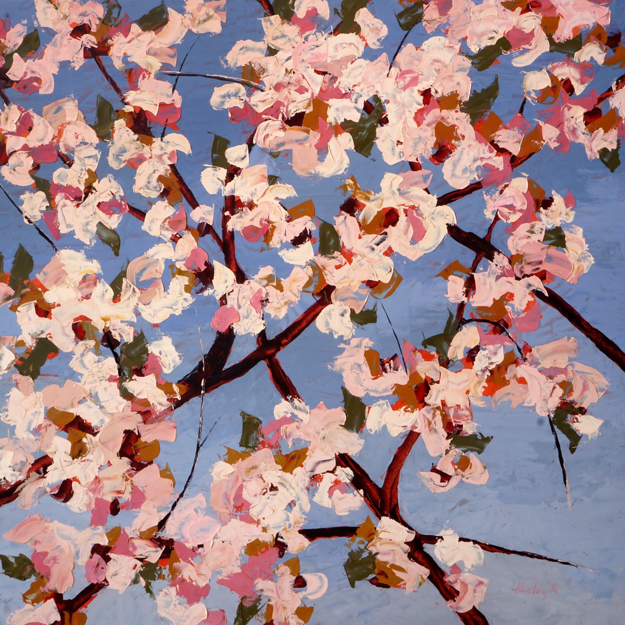 Fleurs de Joie, n. 2022 (öljy paneelille) tekijältä Hadley Rampton
