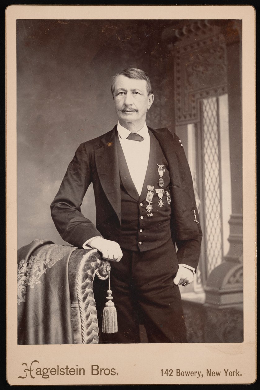 J. Wattsin muotokuva John Watts De Peyster 1821-1907, Ennen vuotta 1896. tekijältä Hagelstein Bros