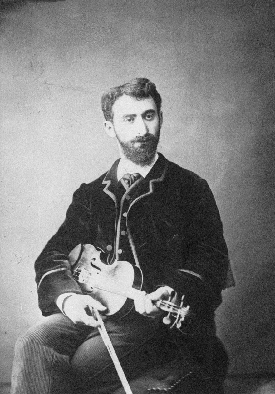 Viulisti ja säveltäjä Tivadar Nachézin muotokuva 1859-1930. tekijältä Hamburg . Photo studio Ferdinand Braune