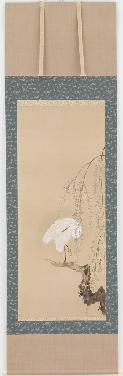 Heron ja paju, Edo-kausi, 1600-luvun loppu - 1700-luvun alku. tekijältä Hanabusa Itcho