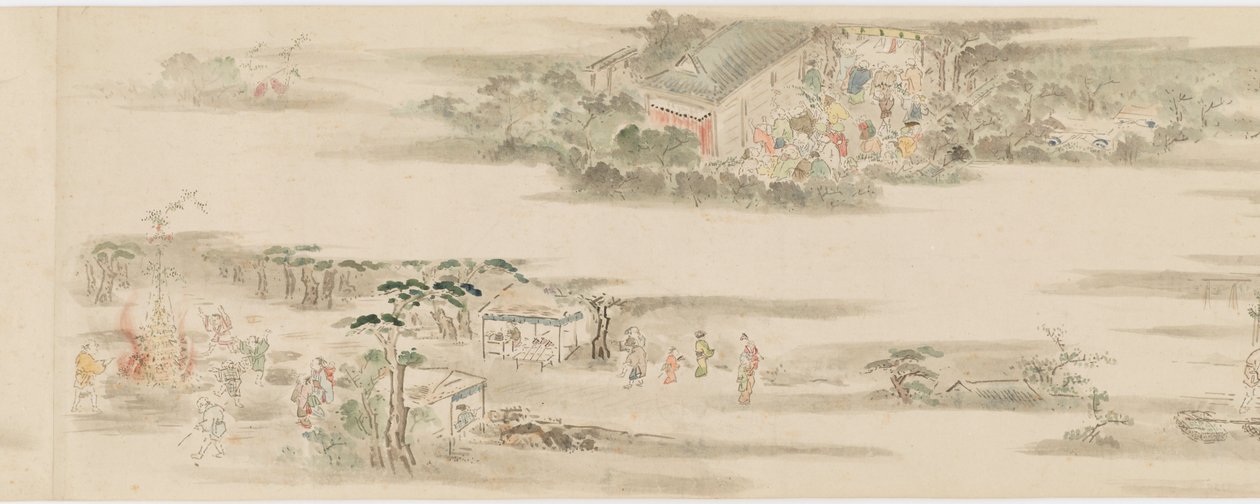 Kahdentoista kuukauden harrastukset ja ammatit, Edo-kausi, 1600-luvun loppu - 1700-luvun alku. tekijältä Hanabusa Itcho