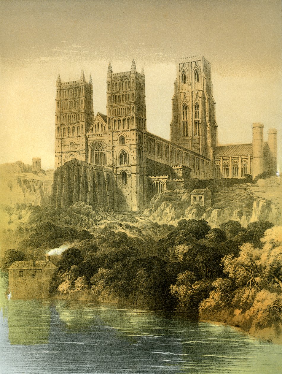 Durhamin katedraali, Durhamin kreivikunta, vuodelta 1870. tekijältä Hanhart