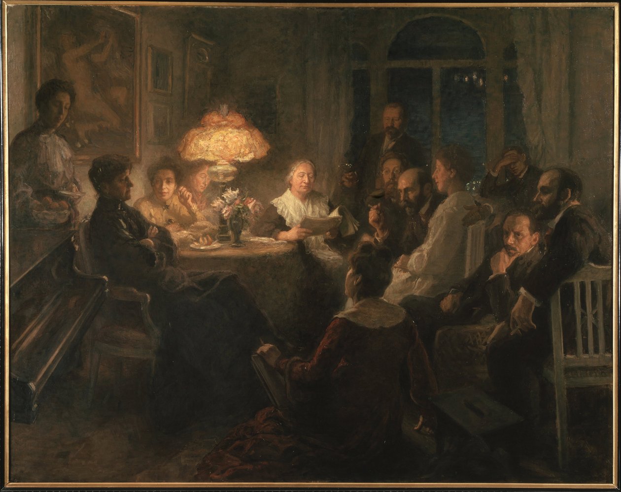 Les amis - Ystävät - Pauli (Hirsch-Pauli), Hanna (1864-1940) - 1900-1905 - Öljy kankaalle - 204x260 - Tukholman kansallismuseo tekijältä Hanna Pauli
