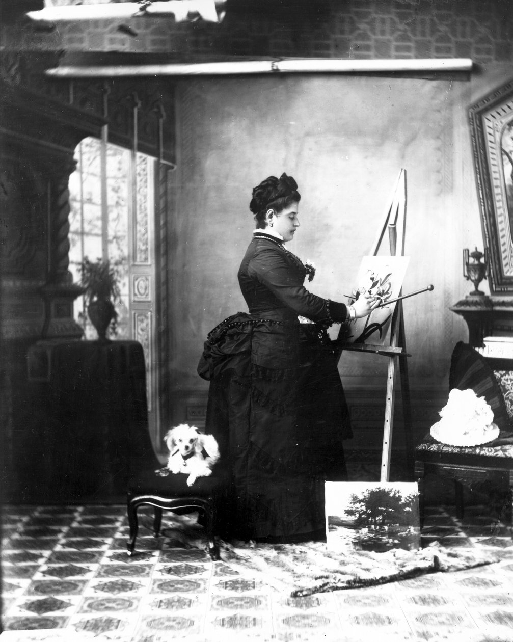 Rouva Carlo Bossi, 1890-luku (bw-kuva) tekijältä Hannah Maynard