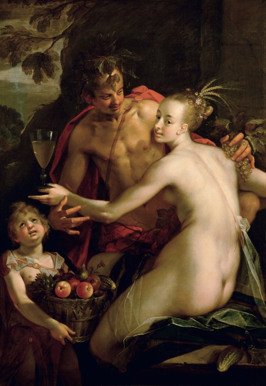 Bacchus, Ceres ja Amor tekijältä Hans von Aachen