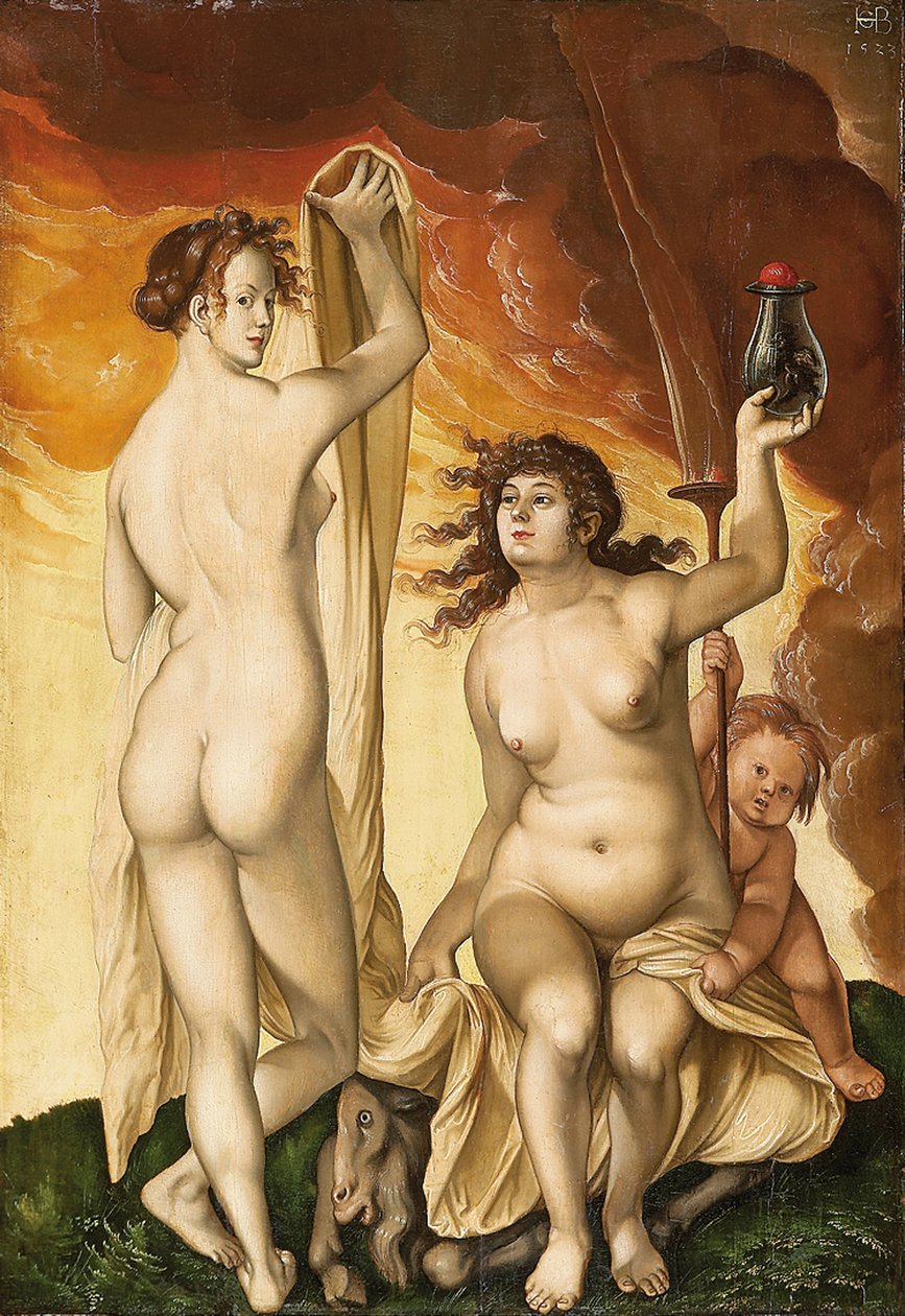 Kaksi noitaa tekijältä Hans Baldung Grien