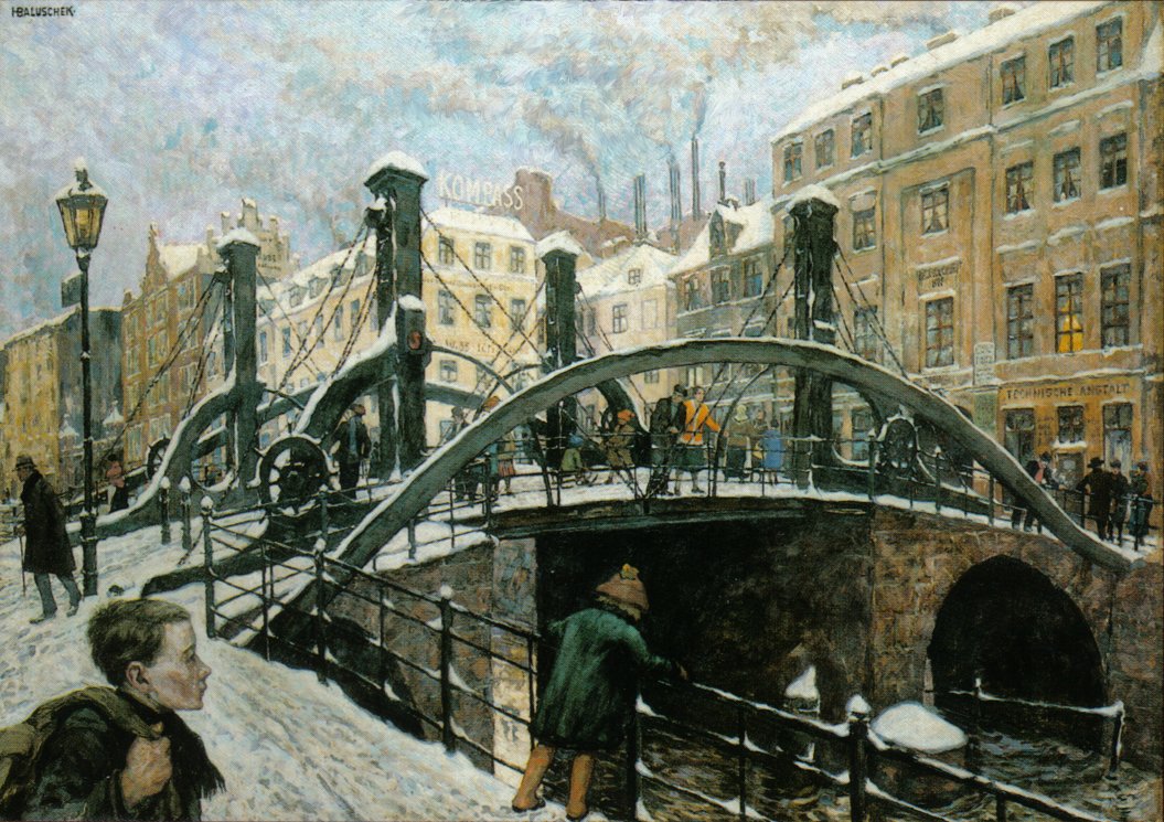 Jungfernbrucke tekijältä Hans Baluschek