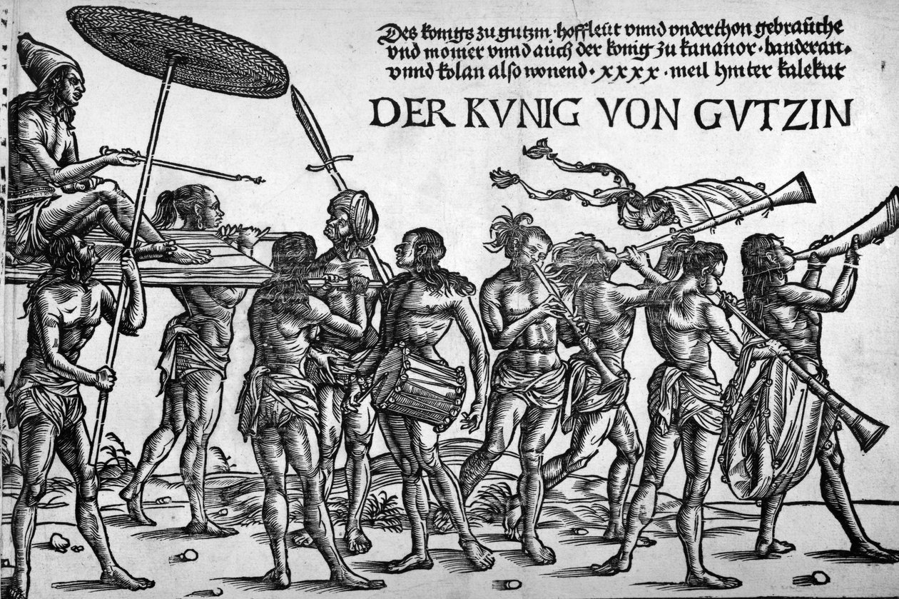 Gutzinin kuningas, Georg Glockendonin tekemä vedos, 1511. tekijältä Hans Burgkmair