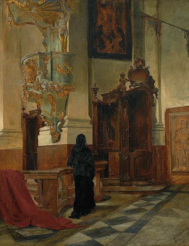 Barokkityylinen kirkon sisustus tekijältä Hans Eduard von Berlepsch Valendas