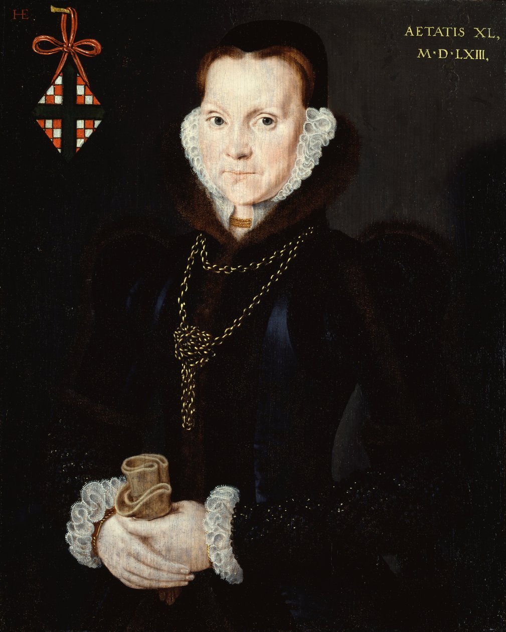 Muotokuva Elizabeth Roydon, Lady Golding tekijältä Hans Eworth