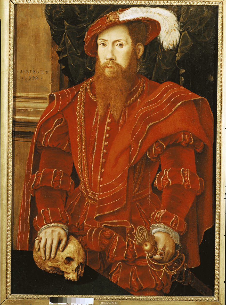 Englannin hovin herrasmiehen muotokuva, 1546 tekijältä Hans Eworth