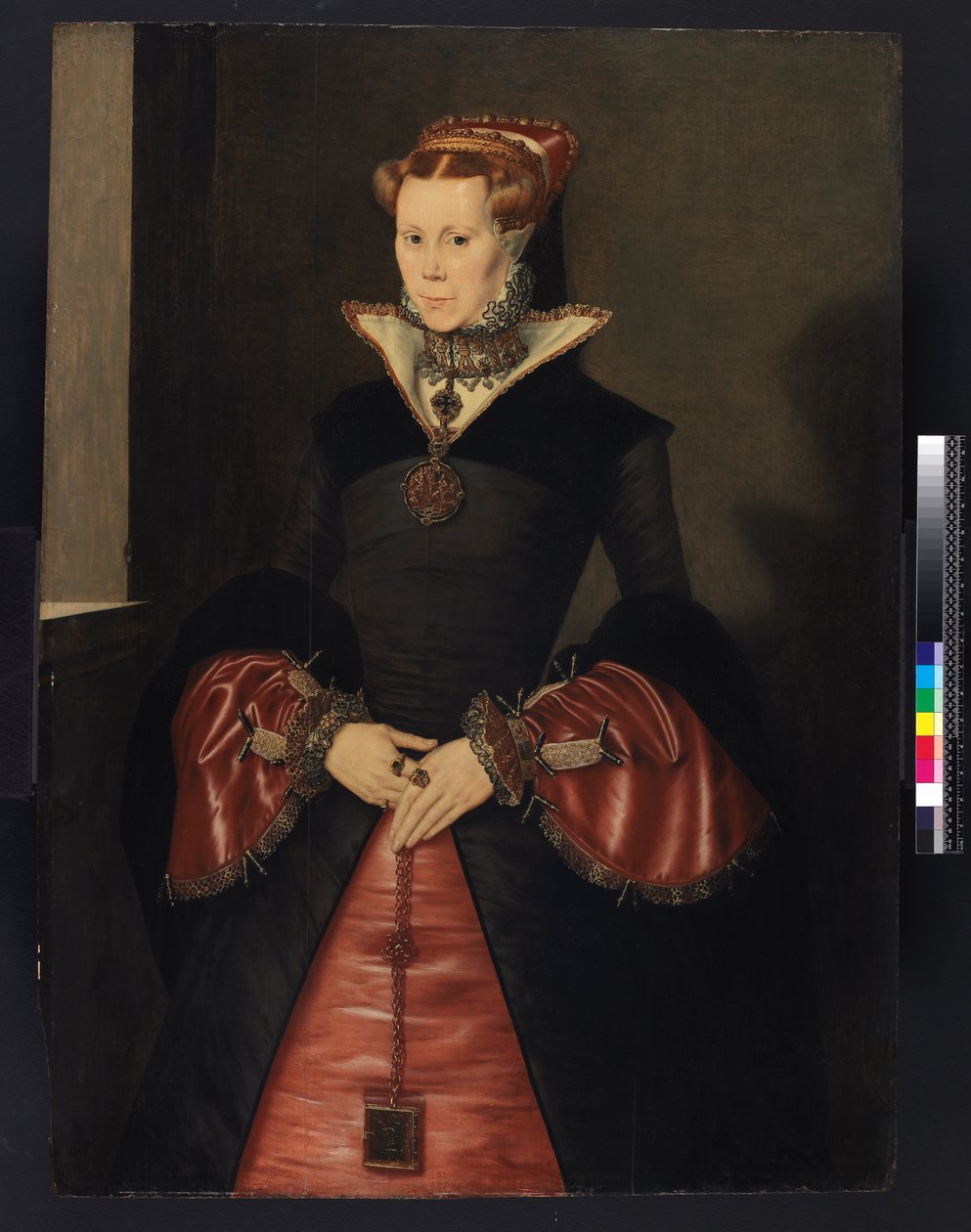 Tuntematon nainen kuningas Edward VI:n hovista (mahdollisesti Lady Jane Grey) n. 1550-55 tekijältä Hans Eworth