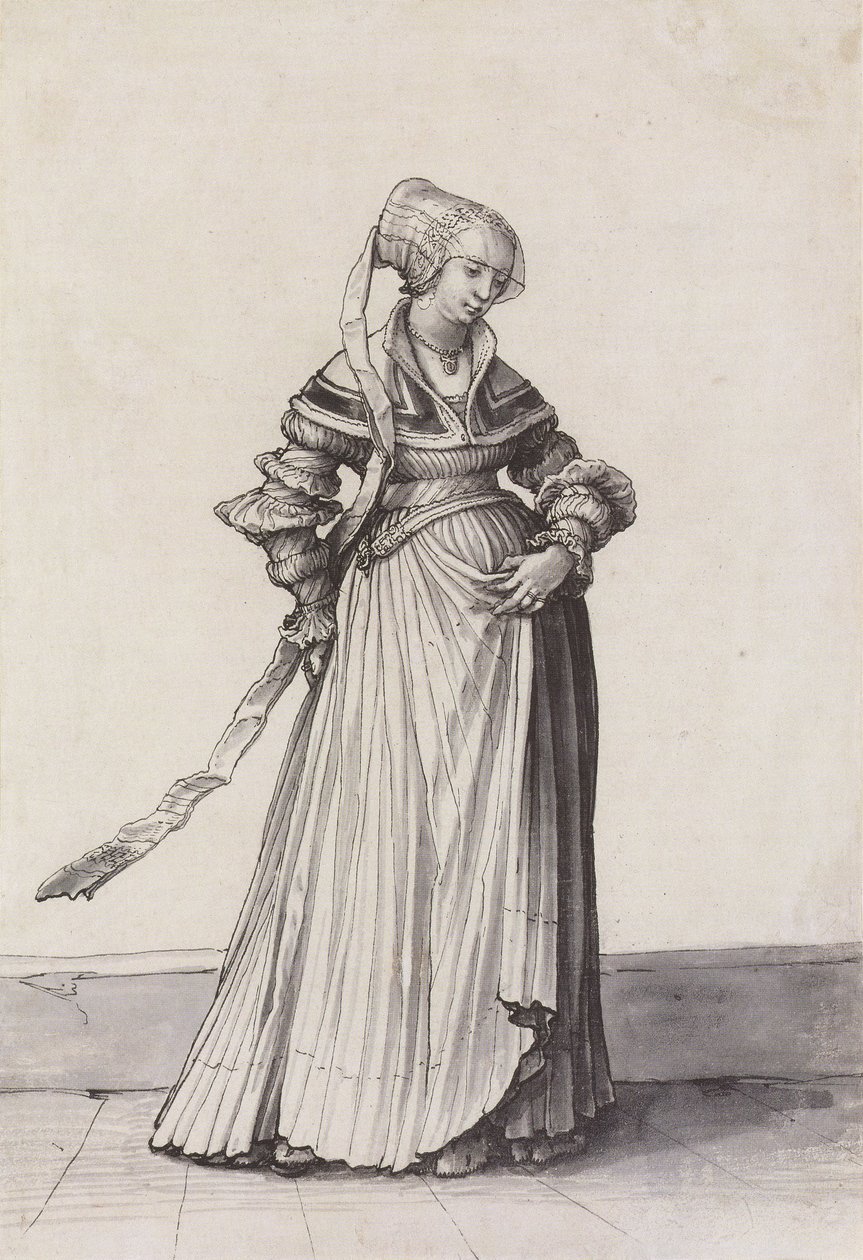 Baselin nainen kääntyi oikealle tekijältä Hans Holbein der Jüngere