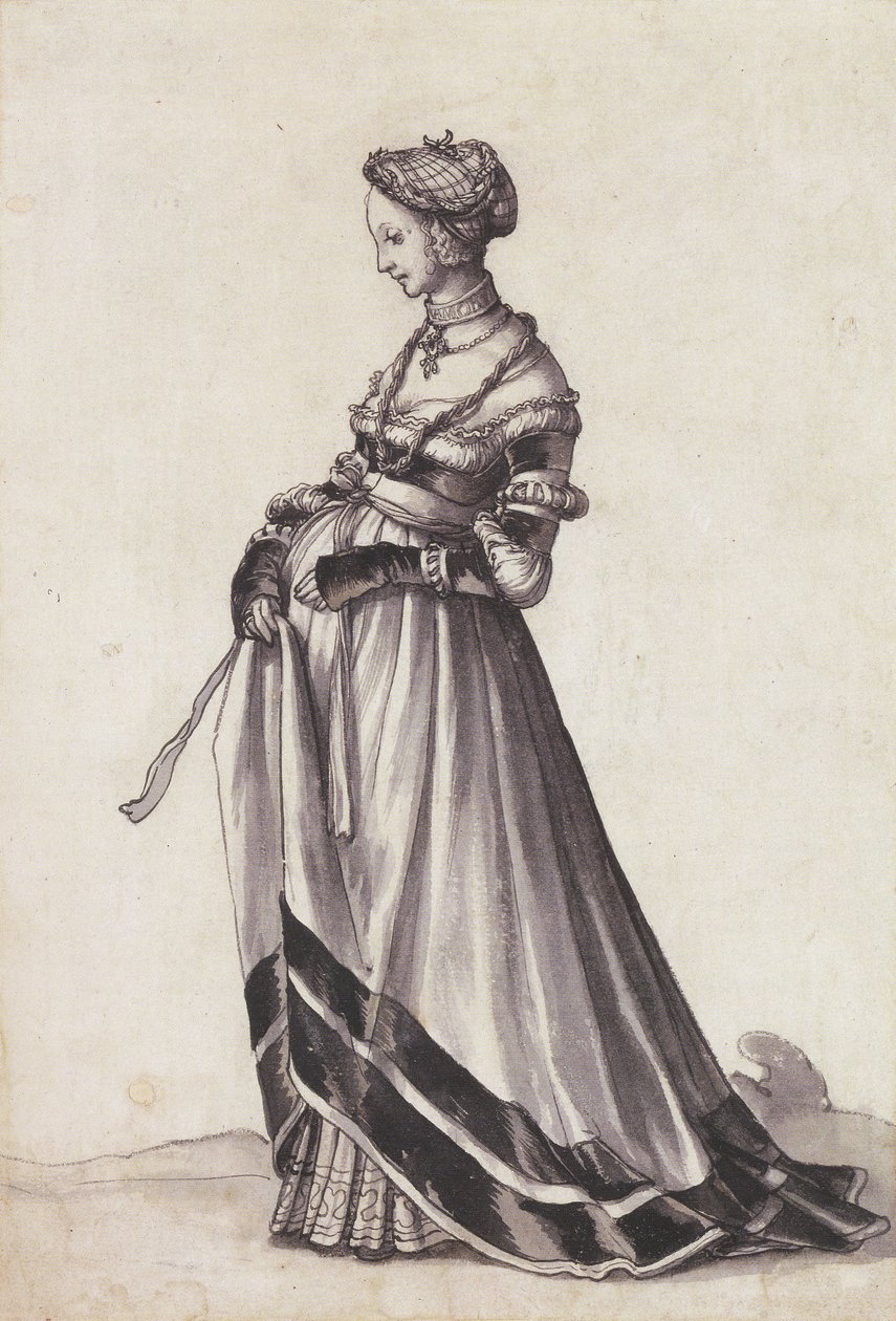 Baselin nainen kävelee vasemmalle tekijältä Hans Holbein der Jüngere